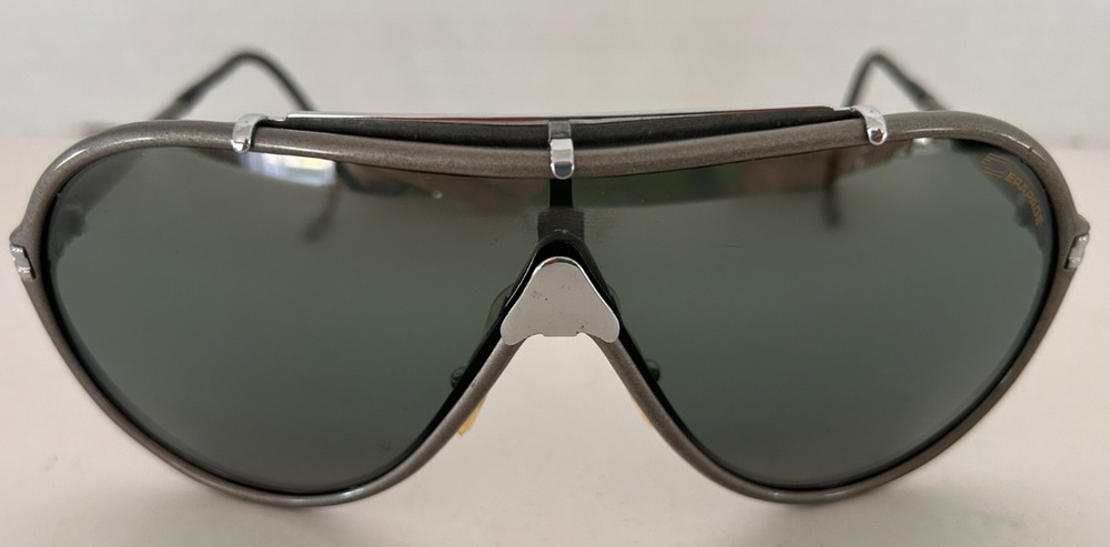Vintage Derapage Vitaloni FS 66 Sunglasses Silver Grey Italy Ski Snow Goggles